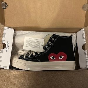 CONVERSE X COMME DES GARCONS PLAY ALL STAR CHUCK '70 HI - BLACK